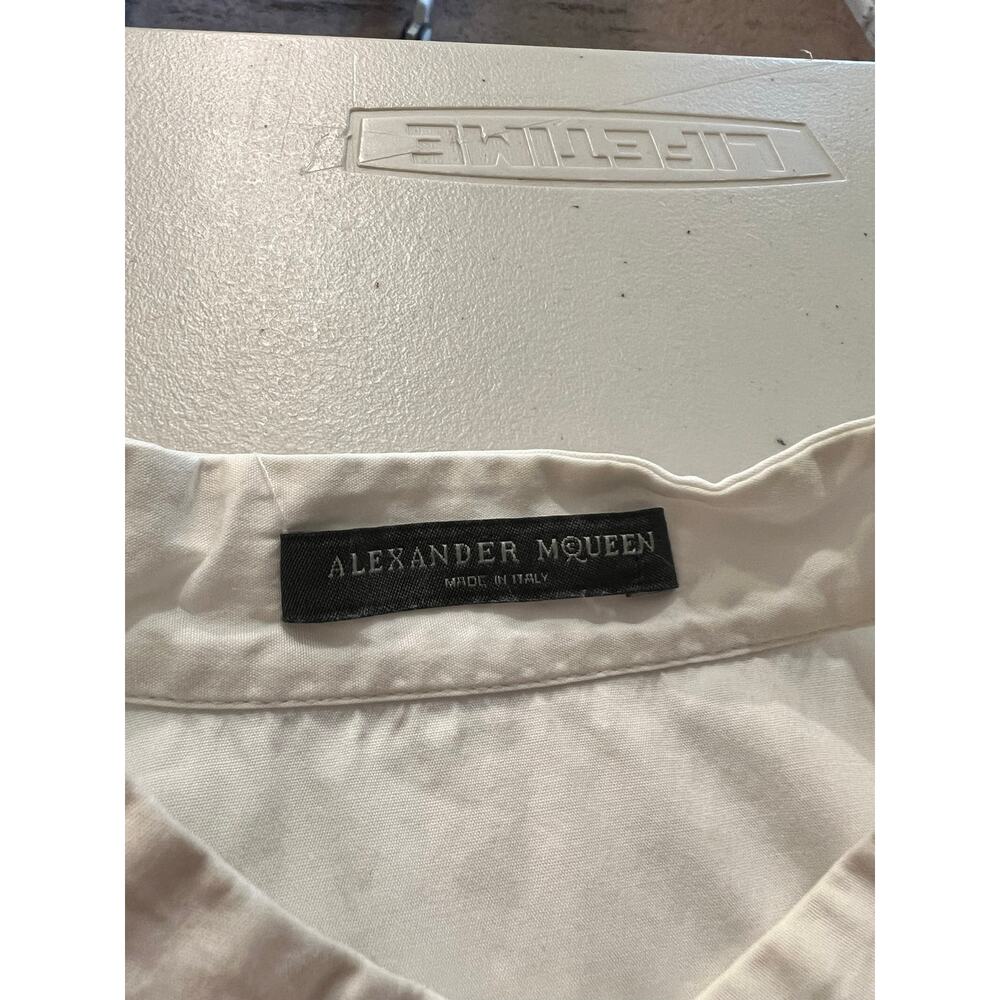 Alexander Mcqueen Italy Made White Button Down Peplum Shirt Size XS/Small - Picture 4 of 13